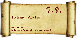 Tolnay Viktor névjegykártya